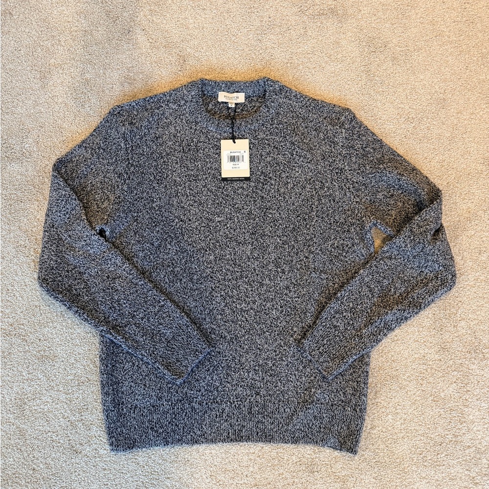 Bugatchi Men's Charcoal Crewneck Sweater